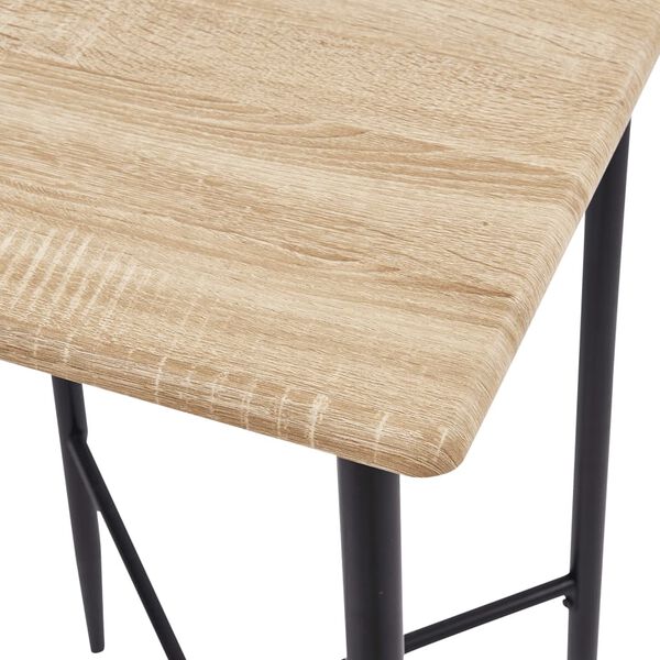 vidaXL Ensemble de bar 5 pcs Tissu Marron