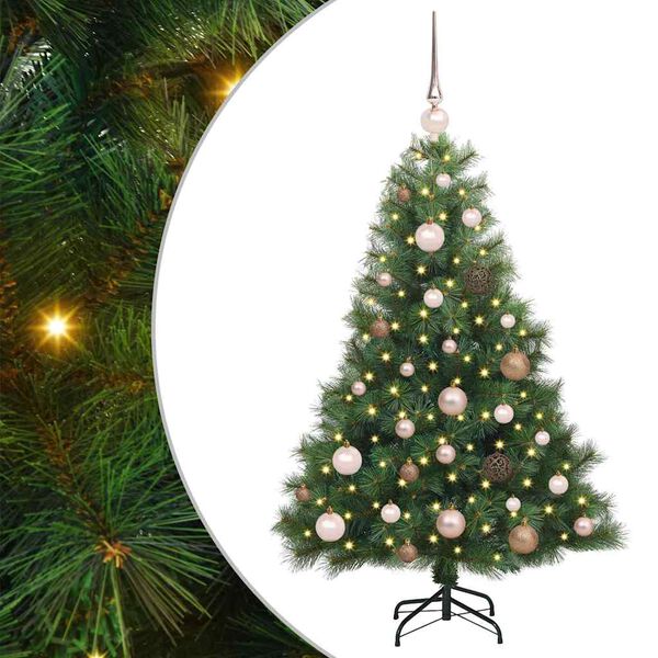 vidaXL Sapin de No&euml;l artificiel avec 150 LED Vert 120 cm PE et PVC