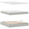 vidaXL Lit de Rangement avec matelas Gris clair 180 x 200 cm Velours