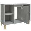 vidaXL Meuble d'&eacute;vier gris b&eacute;ton 80x33x60 cm bois d'ing&eacute;nierie