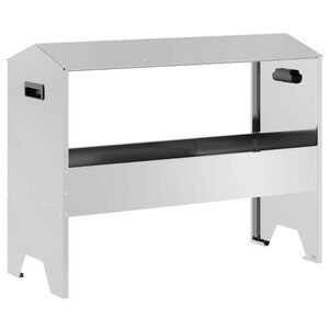 vidaXL Trough d'alimentation pour le b&eacute;tail Argent&eacute; 79 x 35 x 62 cm