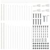 vidaXL Cl&ocirc;ture de jardin 6 pcs Blanc 170 x 190 cm