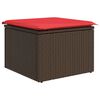 vidaXL Tabouret de Jardin Marron 55 x 55 x 37 cm polyrotin