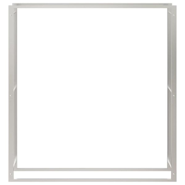 vidaXL Portant de bois de chauffage 110x28x116 cm acier inoxydable