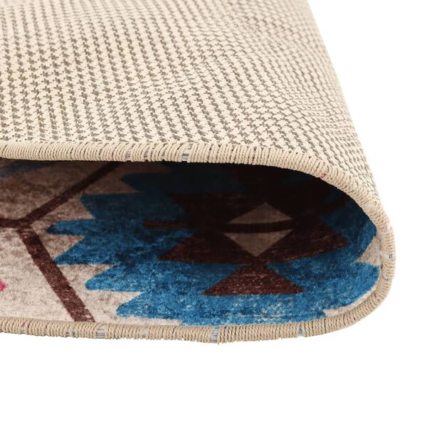vidaXL Tapis lavable multicolore &Oslash; 120 cm antid&eacute;rapant