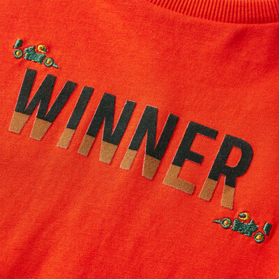 T-shirt pour enfants à manches longues orange vif 92