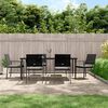 vidaXL Ensemble &agrave; manger de jardin 7 pcs coussins r&eacute;sine tress&eacute;e acier