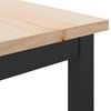 vidaXL table Naturel 100 x 40 x 101 cm Bois d'ing&eacute;nierie et acier