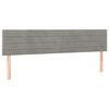vidaXL T&ecirc;tes de lit Gris clair 180x5x78/88 cm Velours