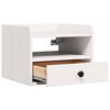 vidaXL Table de chevet avec tiroir 2 pcs Blanc 38 x 36 x 29,5 cm
