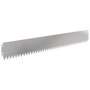 vidaXL Bordure de Pelouse 30 pcs 103 x 15 cm Acier Argent&eacute;