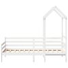 vidaXL Lit de jour avec toit sans matelas blanc 80x200 cm bois massif