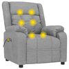 vidaXL Fauteuil de massage inclinable Gris clair Tissu