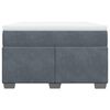 vidaXL Sommier &agrave; lattes de lit et matelas gris fonc&eacute; 120x190cm velours