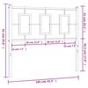 vidaXL T&ecirc;te de lit de remplacement m&eacute;tal blanc 100 cm