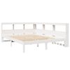 vidaXL Lit biblioth&egrave;que sans matelas blanc 160x200 cm bois pin massif