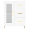 vidaXL Buffet haut Blanc 69,5x34x180 cm Bois d'ing&eacute;nierie