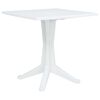 vidaXL Ensemble &agrave; d&icirc;ner d'ext&eacute;rieur 5 pcs Plastique rotin Blanc