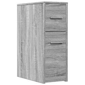 vidaXL Armoire de salle de bain &eacute;troite avec roulettes sonoma gris