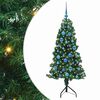 vidaXL Arbre de No&euml;l artificiel d'angle Vert 150 cm PVC et m&eacute;tal