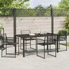 vidaXL Ensemble de salle &agrave; manger pour jardin 5 pcs Noir