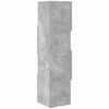 vidaXL Meuble d'angle Gris b&eacute;ton 25,5x25x102cm Bois d'ing&eacute;nierie