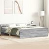 vidaXL Cadre de lit sans matelas sonoma gris 120x200 cm