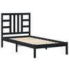 vidaXL Cadre de lit sans matelas noir 90x190 cm bois massif