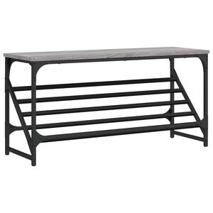 vidaXL &Eacute;tag&egrave;re &agrave; chaussures sonoma gris 90x30x45 cm bois d'ing&eacute;nierie