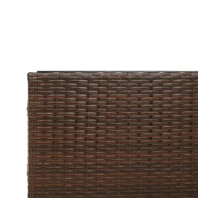 vidaXL Canapé de jardin avec table et coussins en forme de L marron