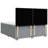 vidaXL Sommier &agrave; lattes de lit avec matelas Gris clair 200x200cm Tissu