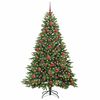 vidaXL Sapin de No&euml;l artificiel avec 300 LED Vert 180 cm PE et PVC
