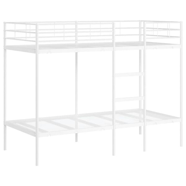 VidaXL Lit superpos&eacute; sans matelas blanc 90x190 cm acier