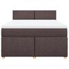 vidaXL Sommier &agrave; lattes de lit avec matelas Marron fonc&eacute; 140x200 cm