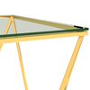 vidaXL Table basse Dor&eacute; et transparent 50x50x55 cm Acier inoxydable