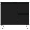 vidaXL Ensemble de meubles salle de bain 3 pcs noir bois d'ing&eacute;nierie