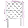 vidaXL T&ecirc;te de lit Cr&egrave;me 100 cm tissu