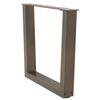 vidaXL Pieds de table basse en forme de V, 2 pi&egrave;ces, acier naturel, 60 x (42-43,3) cm