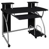 vidaXL Bureau d'ordinateur Noir 110x52x88,5 cm Bois d&rsquo;ing&eacute;nierie