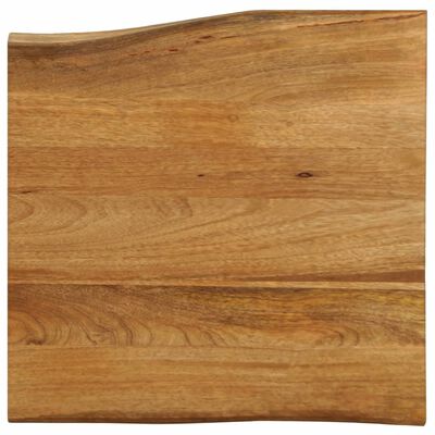 vidaXL Dessus de table 60x60x2,5 cm bord vivant bois massif manguier