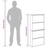 vidaXL Armoire &agrave; chaussures avec miroir &agrave; 4 niveaux noir 63x17x134 cm