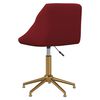 vidaXL Chaises &agrave; manger pivotantes lot de 2 rouge bordeaux velours