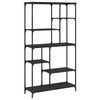 vidaXL Biblioth&egrave;que noir 99x35,5x176 cm bois d'ing&eacute;nierie et acier