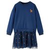 Robe pour enfants &agrave; manches longues bleu marine 92