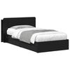 vidaXL Cadre de lit avec rangement Noir 75 x 190 cm Bois d'ing&eacute;nierie