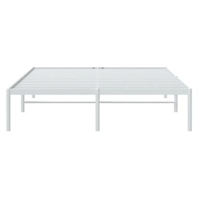 vidaXL Cadre de lit métal sans matelas blanc 150x200 cm