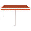 vidaXL Auvent manuel r&eacute;tractable sur pied 350x250 cm Orange et marron