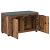 vidaXL Banc d'entr&eacute;e avec coussin Bois ancien 80 x 46 x 46 cm