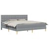 vidaXL Cadre de lit avec matelas Gris clair 180 x 200 cm tissu