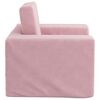 vidaXL Canap&eacute;-lit pour enfants Rose Peluche douce
